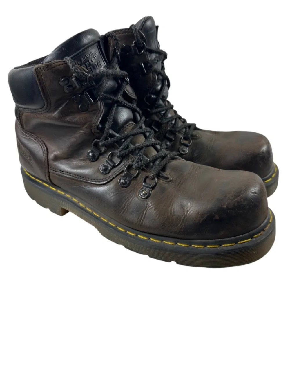 Dr. Martens Steel Toe Work Boots Mens Sz 11 Leather Brown Industrial Safety 8836